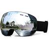 ENEN Occhiali da Sci per Uomo Donna, 100% Anti-UV OTG Maschera da Sci Anti Nebbia Occhiali da Snowboard per Sport Invernali Ciclismo Arrampicata (C)