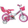 Tecnobike Shop Bici per Bambina Bicicletta Dino Bikes Unicorn Taglia 10 - 12 - 14 - 16 - 20 Caschetto Casco Unicorn Opzionale (Cerchio 14 Pollici)