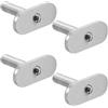 Veemoon Bulloni in Acciaio Inox 4 Pezzi per Binari Kayak 6x30mm Staffa di Montaggio Rinforzata, Viti per Accessori Attrezzatura Kayak Resistenti alle Intemperie, Compatibili Vari Modelli