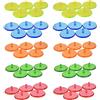 Avejjbaey 50 pezzi marcature per palline da golf, segni di posizione, colori misti, plastica trasparente, pennarello per