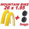 CST 2 x Copertone 26 X 1.95 GIALLO bicicletta MOUNTAIN BIKE + 2 x CAMERA D'ARIA OMAGGIO …