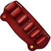Generic Porta cartuccia in pelle a 6 tondi, custodia marrone con rivetti in metallo, design a 6 slot ad accesso rapido