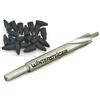 Wintersteiger - Punte da trapano da 3,6 x 7,5 mm, per montaggio sci giovanile e 25 tappi per fori
