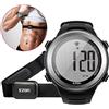 EZON Cardiofrequenzimetro e fascia toracica, cardiofrequenzimetro, orologio sportivo con HRM, impermeabile, cronometro, carillon orario T007