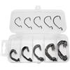 TopHomer Set di 50 ami da pesca in acciaio al carbonio con ardiglione, con scatola di plastica per acqua salata e acqua dolce, 2# 1# 1/0# 2/0# 3/0#