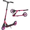 Leogreen Monopattino Adulti Pieghevole, 180mm PU ruote, pieghevole e regolabile in altezza, fino a 100 kg, stabile scooter in alluminio con cavalletto, scooter per adolescenti e adulti, Grigio