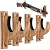 BeNtLi Porta Pistole A Parete, 2 Ganci Orizzontali per Fucili in Legno, Espositore per Pistola Singola per Porta Fucili Multiuso (2)