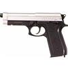 Cybergun Pistola Airsoft- PT92 Bicolore Modello a Molla-Colore: Nero/Argento-tiro in Metallo-Potenza 0,5 Joule