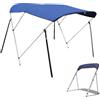 JCSRYD Telo Tendalino Barca, Tendalino Barca 3 Archi in Tela 600D di qualità Marina, Tendalino Parasole Impermeabile, Telaio in Alluminio con Asta di Supporto Posteriore(Blue,155-167cm/61-66in)