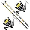 MG GROUP MG FISHING Kit Surfcasting TRABUCCO 2 Canne Trabucco Vektor Pro Surf 2024 4mt 150gr + 2 Mulinelli Trabucco gia imbobbinati (2 VEKTOR 4MT 150GR + 2 DAYTON 6500)