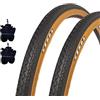 Kenda 2 COPERTONI Kenda 26 X 1 3/8 (37-590) + CAMERE D'Aria Pneumatici STRADALI Nero para CITYBIKE Vintage
