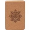 Generic Blocco di sughero, antiscivolo, motivo floreale, mattoncini da yoga in sughero naturale, attrezzature per yoga, blocchi di allenamento per yoga, pilates, fitness generale