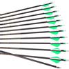 PHILOCS 6/12pc Lunghezza Personalizzata Frecce in Carbonio 300/350/400/500/600/700/800 Spine 2 Piume di Plastica Freccia per Bersagli Freccia da Caccia per Arco Ricurvo Arco Composto Tiro con L'Arco