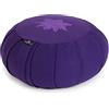 Yoga Studio Zafu - Cuscino rotondo plissettato per meditazione con grano saraceno, foglia di loto (rosa polvere)