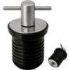 Buerfu Tappo di Scarico per Barche | Tappi Di Scarico Con Manico In Acciaio Inox,Accessori In Gomma Antiruggine, Strumento Antiscivolo Per Pesca Al Persico, Kayak E Motoscafi