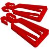 KlipSki - 1 x Porta sci e bastoni KlipSki, rapido e semplice da utilizzare, per esperti e bambini, Colore: Rosso