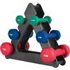 GORILLA SPORTS® Manubri Palestra - 2 x 5 kg. Pesetti in Neoprene e Ghisa, Set da 10 kg, Bordi Arrotondati, Nero - Pesi, Dumbbells per Allenamento Braccia, Pilates, Fitness, Training, Sport