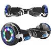 RCB Hoverboard 6.5 inch Auto-bilanciato Hover Board con Colorato luci sulle Ruote e Bluetooth, Il miglior Regalo per Bambini e Adolescente