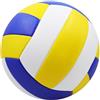 GENERIC Pallone da pallavolo da spiaggia e indoor con struttura in PVC e gomma, palla impermeabile cucita a macchina soft touch in blu, bianco giallo, resistenza e attrazione