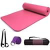 smallrun Tappetino per yoga Pilates antiscivolo 10 mm Tappetino per yoga, tappetino sportivo, yoga, tappetino per Pilates Yoga Fitness 183 x 61 cm (NBR ROSA 10 mm)