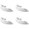 Iyalezirk 4X Sport Mouth Guard Eva Protezione per I Denti Adulti Paradenti Protezione per I Denti Basket Rugby Boxing Karate,Bianca