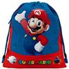 Franco Cosimo Panini SUPER MARIO - Sacca Coulisse Ufficiale Super Mario, Compatta e Versatile, Ideale per Palestra, Scuola, Viaggi, Portamerenda, Idea Regalo Bambini e Ragazzi, 35x42x2 cm, Rossa e Blu