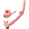 Frfik Tubo di snorkeling - Snorkeling da nuoto, snorkeling da 37 cm snorkeling - tubo di respirazione per bambini flessibili con costruzione in silicone, clip di ritenzione, design ecologico, ideale per