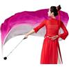 Mwqpgyh Winged Sirenny, Dance Silk Veil Poi, 200 cm, in Vera Seta per Danza del Ventre, Velo di Seta con Panno, Set da giocoliere Voi, Sciarpa di Seta Colorata, Colori graduali, Sciarpa Unica in Seta