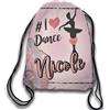 Generico Sacca Sport Zainetto Bianco Personalizzato con nome ''BALLERINA'' perfetta per il tuo bimbo da portare sempre con te in spiaggia, a scuola o in gita.