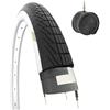 ECOVELO COPERTONE BIANCONERO + Camera d'Aria per GRAZIELLA Bicicletta Bici City Bike 20 x 1.75 (47-406) Bianco Nero
