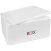 THERM BOX Scatola termica isolata in polistirene bianco, 59,5 x 39,5 x 32 cm, ideale come borsa frigo, 46,59 l