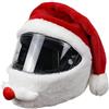 Sucritude Copri Casco Moto Peluche Babbo Natale, Copricasco da Moto, Copertura Protettiva per Casco Integrale per Motos Personalizzata E Creativa, Cascos Decorazione di Natale (Senza Cascos)