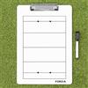 FORZA Lavagna Cancellabile per Tattiche Sportive [32cm x 22cm] | Lavagnetta Ideale per 13 Sport Differenti | Lavagnetta Facile da Pulire | Penna con Cancellino Inclusa (Calcio)