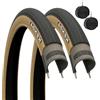 Kenda 2 COPERTONI BICI CORSA KENDA 700 X 28 C + CAMERE PNEUMATICI NERO PARA BICI CITY BIKE TREKKING 28 X 1 5/8 X 1 1/8