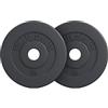 GORILLA SPORTS® Dischi Pesi - Singolo o Set, 1,25/2,5/5 / 10/15 / 20 / 30kg, per Manubri e Bilancieri, Foro 50mm, Nero - Olimpici, Sollevamento, Piastre, Sport, Allenamento
