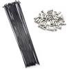 QQY 36 raggi neri da 14 G, curvatura a J, in acciaio inox, con nippli da 101-300 mm, per MTB, Ebike, bici da città, raggi di ricambio/riparazione (245 mm)