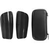 DriKou Calcio Shin Guards Fibra di carbonio Shin Anti Impact Professional Anti Impact per bambini Giochi di football 1Pato con borsa (M)