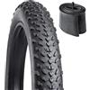 MADICKS Copertone 20 X 4.0 + Camera d'Aria per Fat Bike ed E-Bike Rinforzato - Pneumatico Tassellato 20" Nero Rigido MTB per Bici Elettrica - Gomma 20X4.0 (100-406) Alta Aderenza per Strada e Sterrato