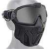 YCYR Casco tattico veloce, anti-appannamento con ventola, maschera e occhialini rimovibili per softair, paintball CS, maschera BK + occhiali