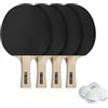 Cornilleau - Sport Pack Quattro - Set di 4 racchette da ping pong e 4 palline - ITTF 1-Star Rubber - Precisione e controllo