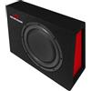 Renegade RXS1000 - subwoofer con cabinet da 25 cm (10) - sistema singolo compatto con altoparlante per bassi hi-fi per auto da 400 W max. con cabinet poco profondo