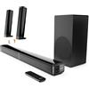 Oakcastle Home Theater Soundbar | 2.1 Canali Da 200W per TV Soundbar Casse Con Subwoofer Esterno | Bluetooth 5.3 Con HDMI ARC, Riproduzione Ottica, AUX e USB Impianto Audio SB80 Xtra