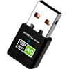 Aigital Adattatore WiFi USB 600Mbps,Dual Band(5G/433Mbps + 2.4G/150Mbps) Dongle WiFi Ethernet Supporta Laptop, PC Compatibile con Window XP / 7/8 /8.1/10/ Vista(Nessun Disco CD Necessario)