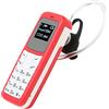 Yosoo Health Gear Mini Telefono Cellulare, Piccolo Telefono Cellulare Combinatore Auricolare Bluetooth con Supporto per Gancio per L'orecchio SIM Piccolo Micro Telefono Cellulare (rosso)