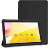 NEWISION Tablet da 7 pollici con custodia, Quad Core Android 13 Tablet, 4GB RAM 32GB ROM 512GB Expand, WiFi 6, Bluetooth, 1024x600 IPS Display HD, 3500mAh, doppia fotocamera, USB C Tablet PC (nero)