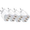 VCREEN Caricatore USB da 15 W, confezione da 4 pezzi, adattatore USB a 3 porte, 5 V2,4 A, presa multipla USB, spina di alimentazione, spina di alimentazione, spina di ricarica per lPhone 14/13/12/11/10/XR/XS