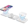 Elegon Caricatore Wireless 3 Pro Ultra-Veloce, Stazione di Ricarica Wireless 3-in-1 100 W con 2 Porte USB-C & 2 Porte USB-A, Caricatore Rapido per Telefono, Smartwatch & AirPods
