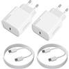 Yeecka USB C Adapter 45W Caricatore USB C 45WX2 +2MX2 cavo USB-C Caricabatterie per Samsung S25/S24/S23/ S22 /S21 /S21 Ultra,S20 FE, A16/A15/A14/A56/A55/A34, Tipo C Alimentatore Spina Ricarica