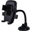 Frabe Supporto cellulare auto, Porta Telefono Auto, Porta Cellulare da Auto, Nero, Ventosa, Forte