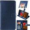 BellaCase Compatibile con Huawei Y7 2019 Cover Custodia a Portafoglio Funzione Staffa(Blu scuro)